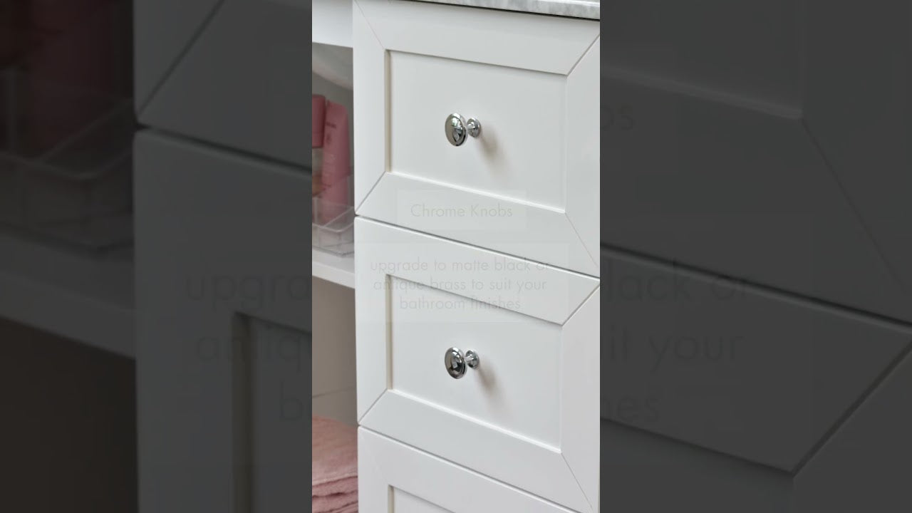 Coventry 150x55 Double Bowl White Vanity with Marble Top & Under Counter Basins - 1TH
