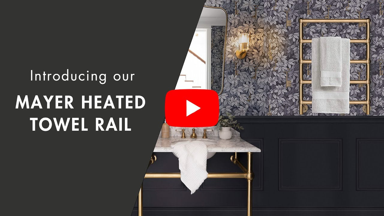 Mayer Heated Towel Rail – Brushed Brass