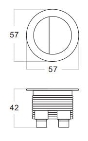 Round Brushed Nickel Flush Button
