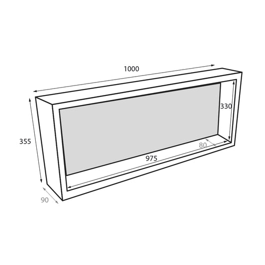 Radiant Thermaniche wall niche 355 x 1000 x 90 mm