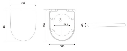 Seat Cover for 002-B, 008-B, 102-B Gloss Black Seat cover Fixing Screw Code: K05 Hinge cover code: K05C-MB