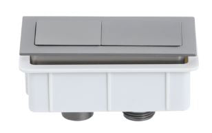 Rectangle Brushed Nickel Flush Button