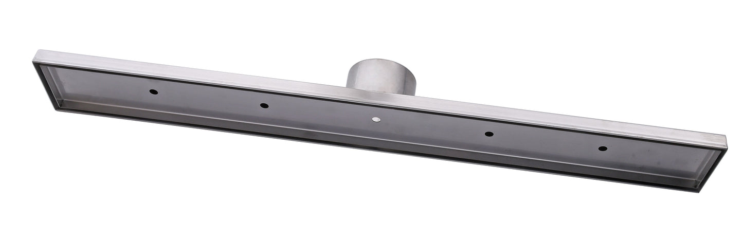 1200mm Stainless Steel/Chrome Tile Insertl Floor Waste - Center Cut