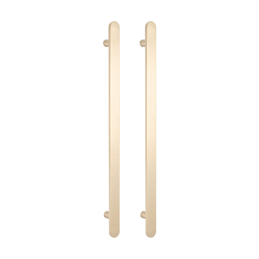 Radiant VERTICAL FLAT BAR TOWEL RAIL 50 X 930MM WARM BRUSHED NICKEL