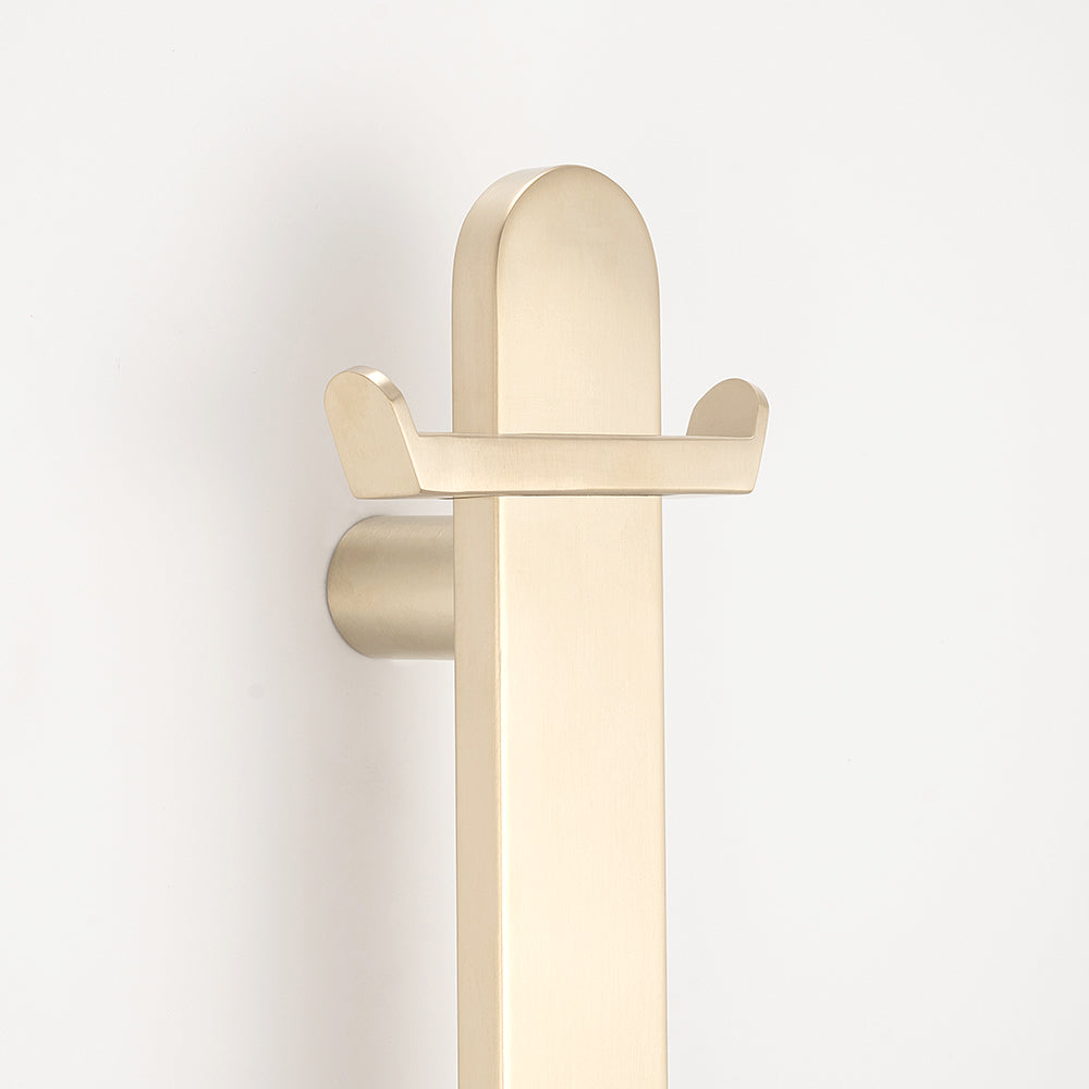 Radiant VERTICAL FLAT BAR HOOK WARM BRUSHED NICKEL