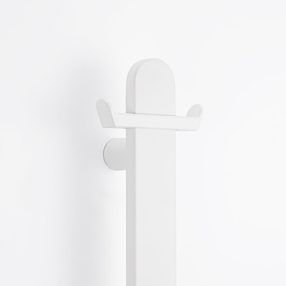 Radiant Matt White Flat Profile Vertical 930mm NON-HEATED Single Bar Towel Rail