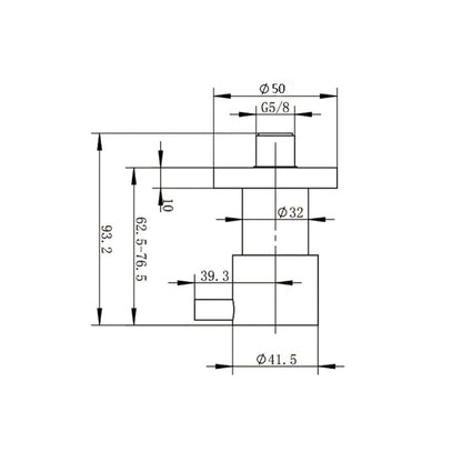 Round Brushed Nickel Shower Wall Taps