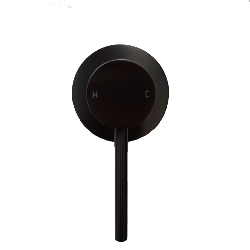 LUCID PIN Series Round Black Wall Mixer(color up)