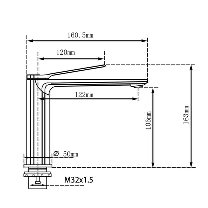 RUSHY Series Black Basin Mixer