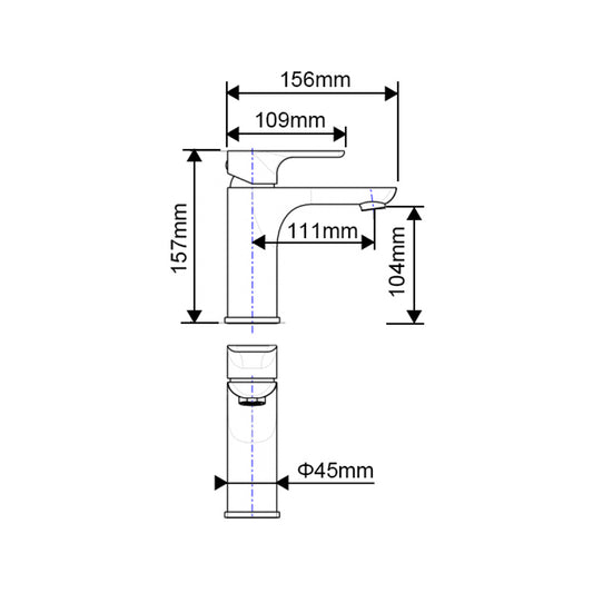 VOG Series Brushed Nickel Basin Mixer