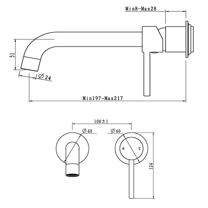 LUCID PIN Series OX0144-SCP.BM Trim Kit(match CLPS)