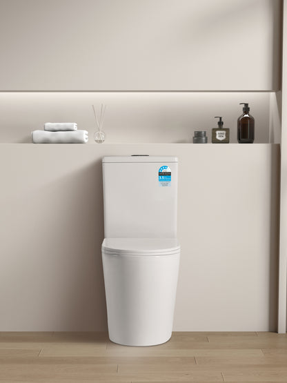 Avis Rimless Back-to-Wall Toilet Suite - Gloss White