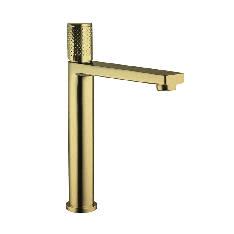 The GABE Hi-Rise Basin Mixer - Brushed Gold