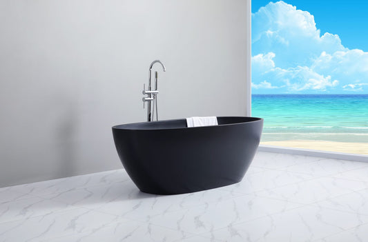 1500mm Freestanding Bathtub - Matte Black