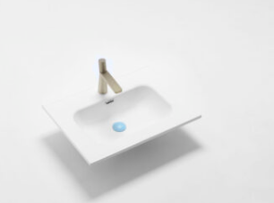 600mm Ceramic Top - 1 Tap Hole - Gloss white