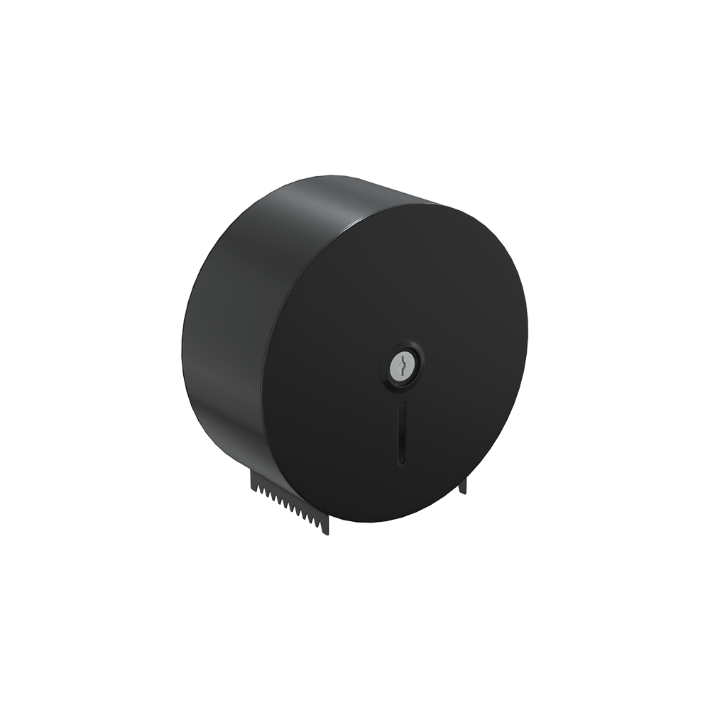 Jumbo Toilet Roll Dispenser Lockable, Matte Black