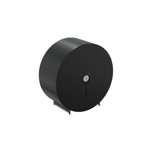 Jumbo Toilet Roll Dispenser Lockable, Matte Black