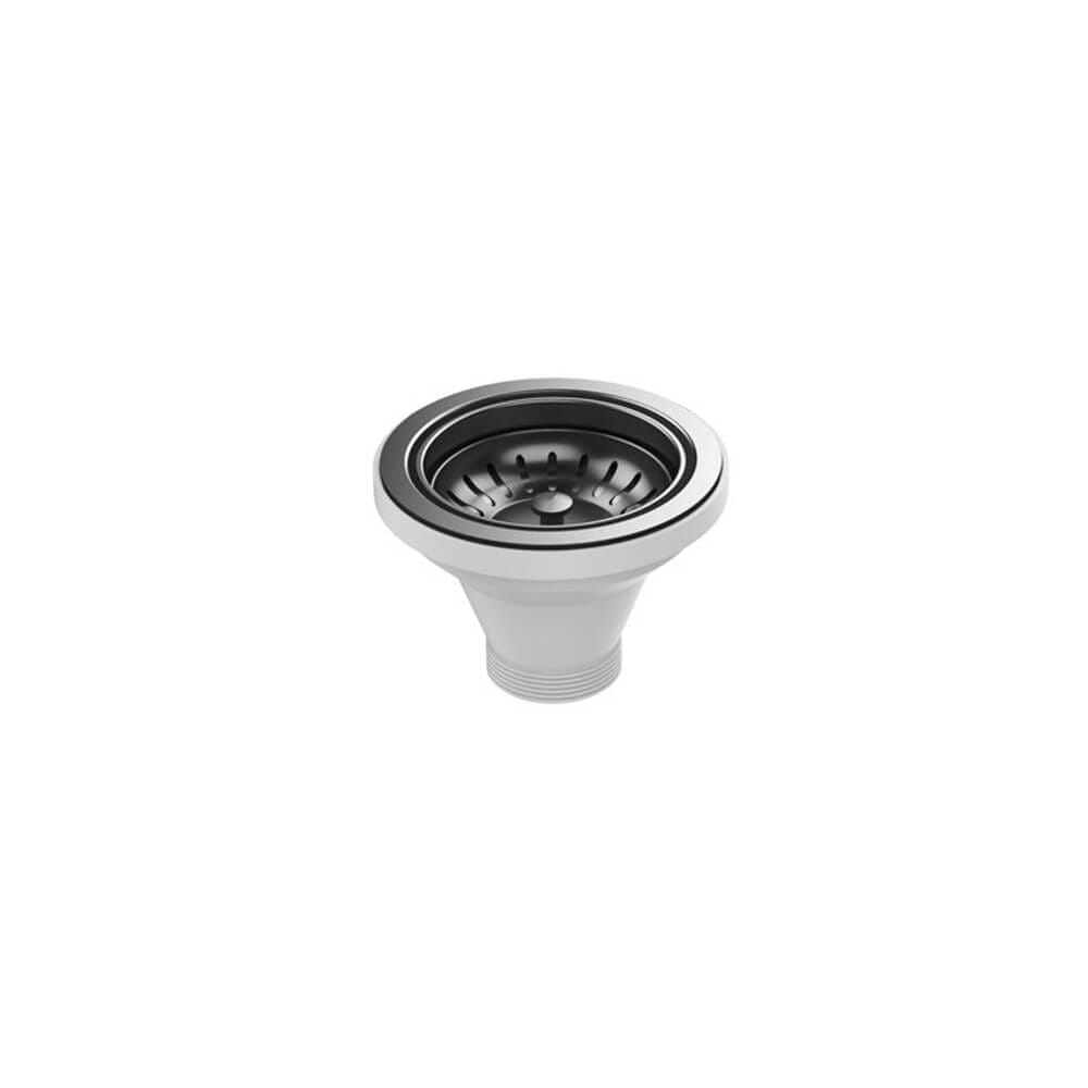 95mm Gun Metal Nano Coated Stainless Steel Round Strainer and Waste for Stainless Steel Sink