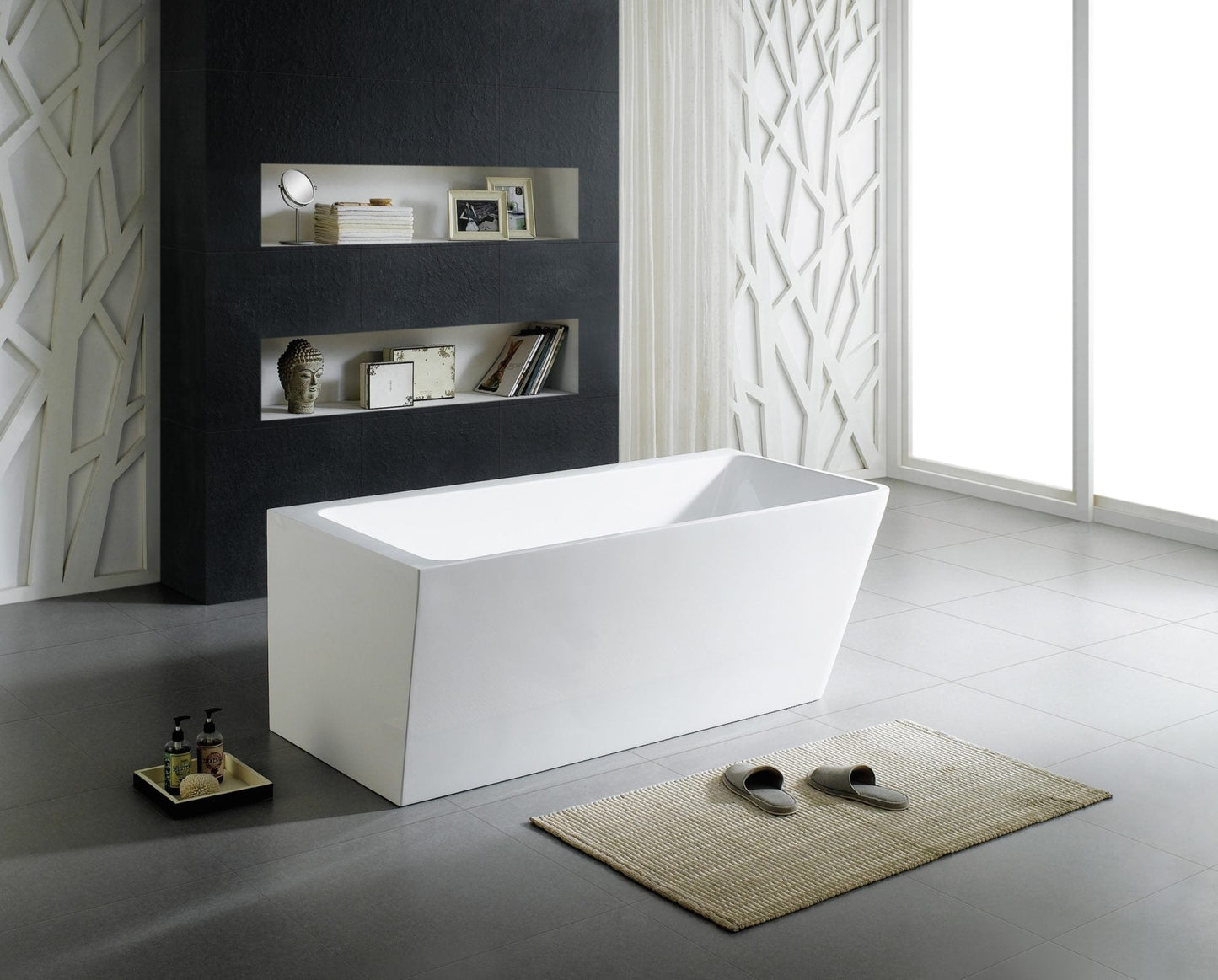 Avis Corner Back to Wall Bathtub -Left - Gloss white - 1700mm