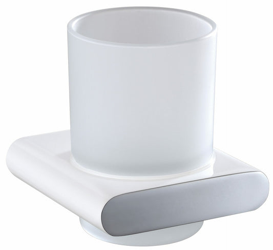 Cora Tumbler Holder - Chrome & White