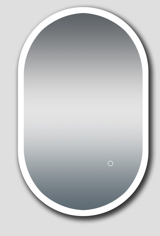 Oval Acrylic LED Frameless Mirror - 600x900mm