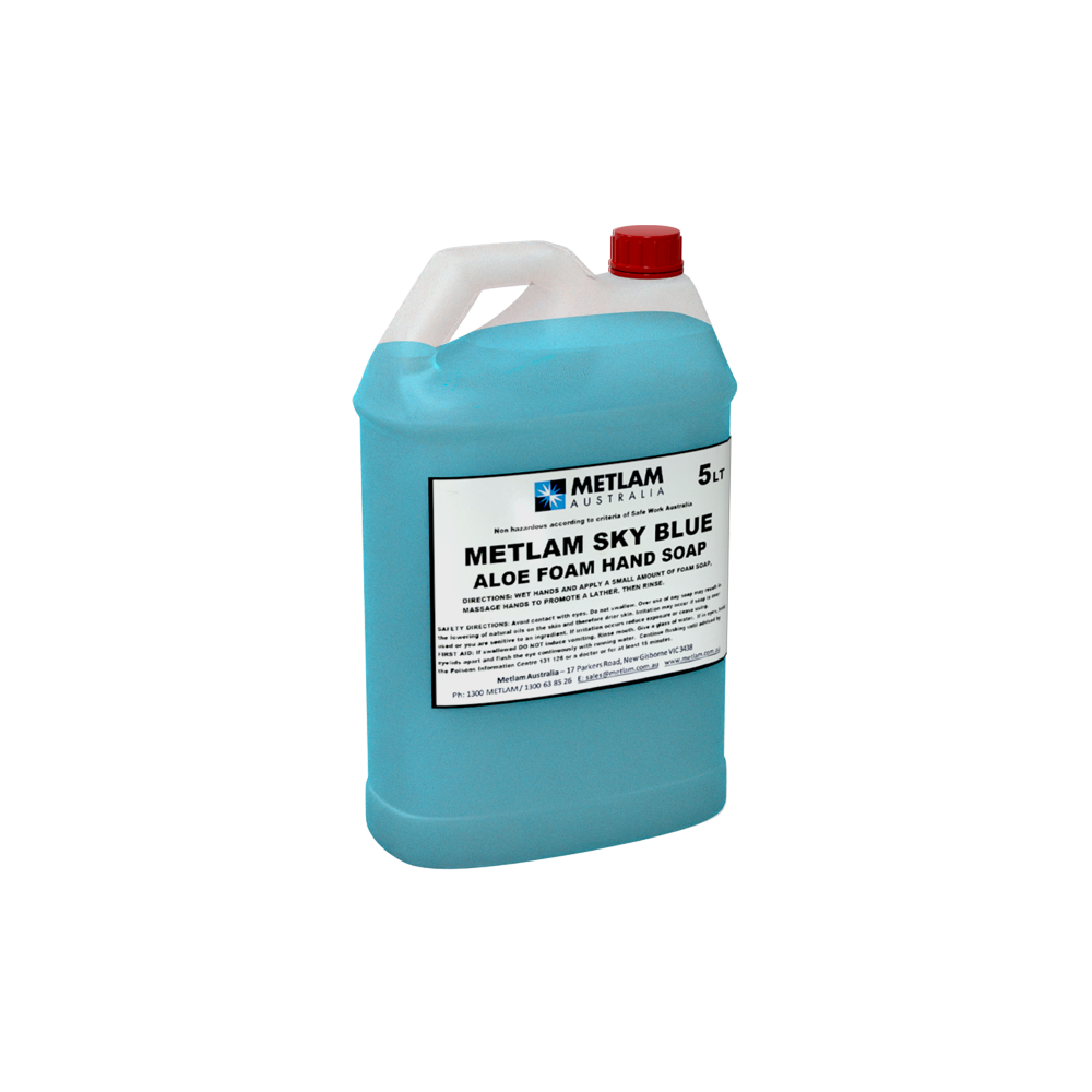 Hand Foam Soap Aloe Vera – Sky Blue, 3 x 5Litre Bottles per carton *Product sold per carton*