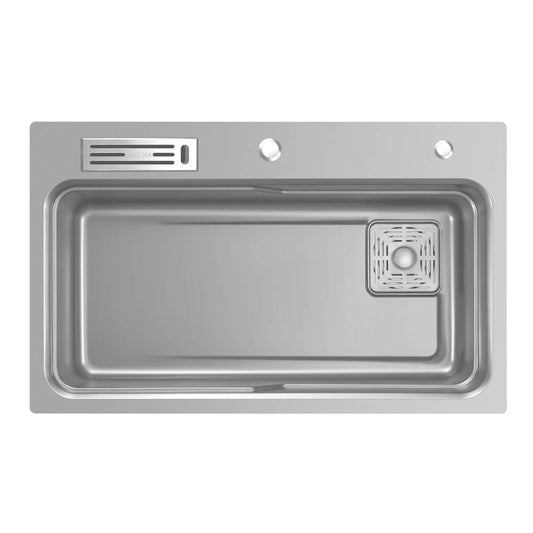 800mm Gun Metal Belle Luxe 2.0 Single Bowl Workstation Kitchen Sink - Dual Step - Nano Coated Stainless Steel Panel - Anti-Scratch