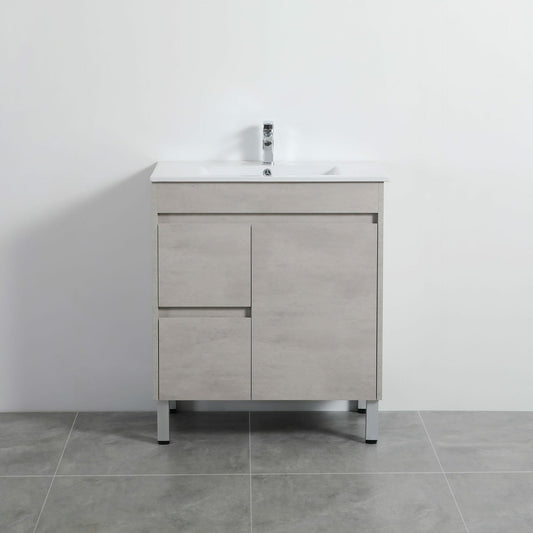 Nova Plywood Floor Vanity - Concrete Grey   - 750mm