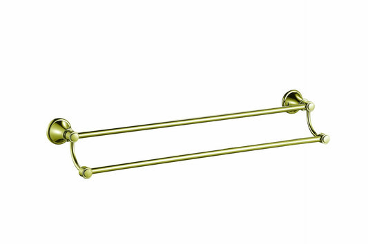Clasico Double  Towel Rail - 800mm - Brushed Gold