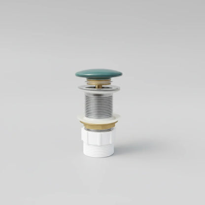 Matte Green Pop-up waste 32 mm Non-over Flow with Matte Green Ceramic Cap
