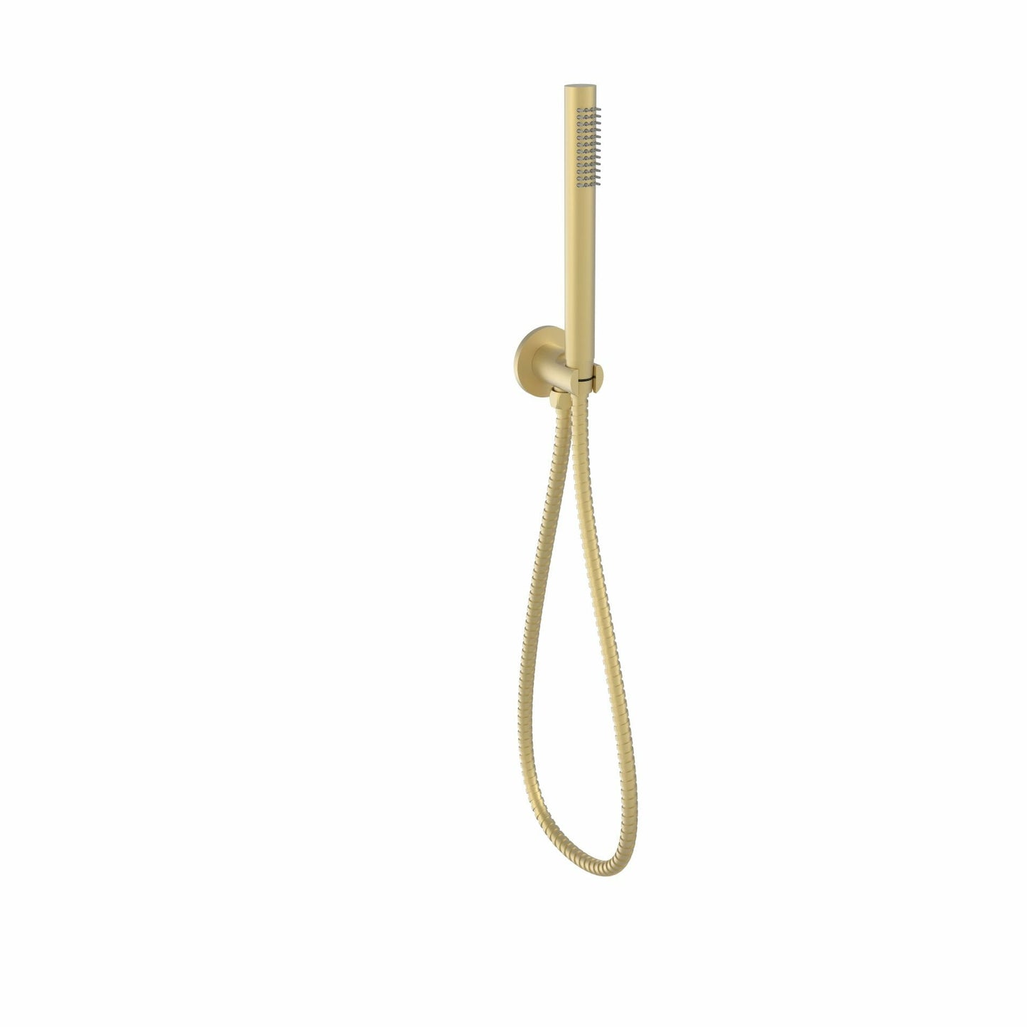 Tube Hand Shower On Wall Outlet Bracket - Brushed Gold