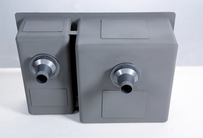 660mm Stainless Steel Kitchen Sink - Double Bowl - Brushed Nickel