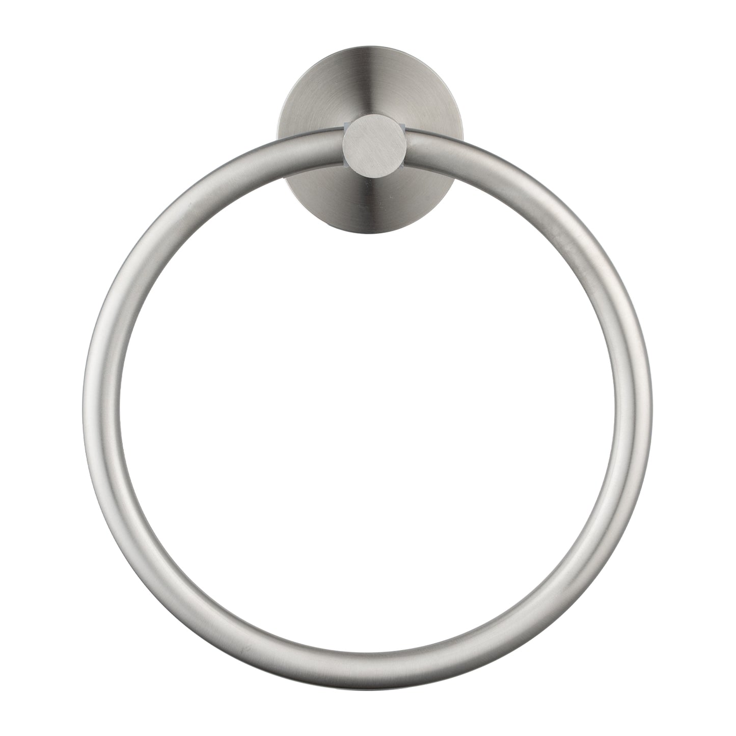LUCID PIN Series Round Brushed Nickel Towel Ring
