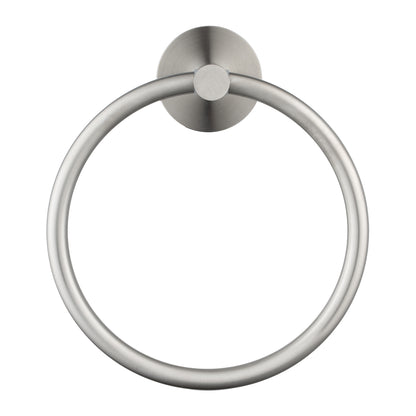 LUCID PIN Series Round Brushed Nickel Towel Ring