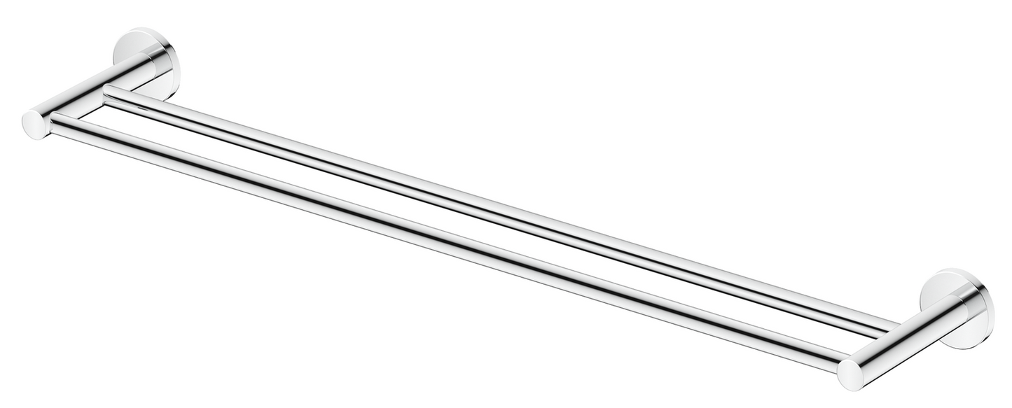 Mica Double Towel Rail - 600mm - Chrome