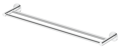 Mica Double Towel Rail - 800mm - Chrome