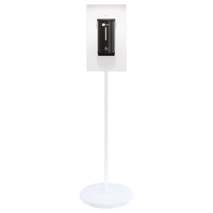 Hygiene Station with Stainless Steel Stand & Sanitiser Dispenser - Finish: Designer Black