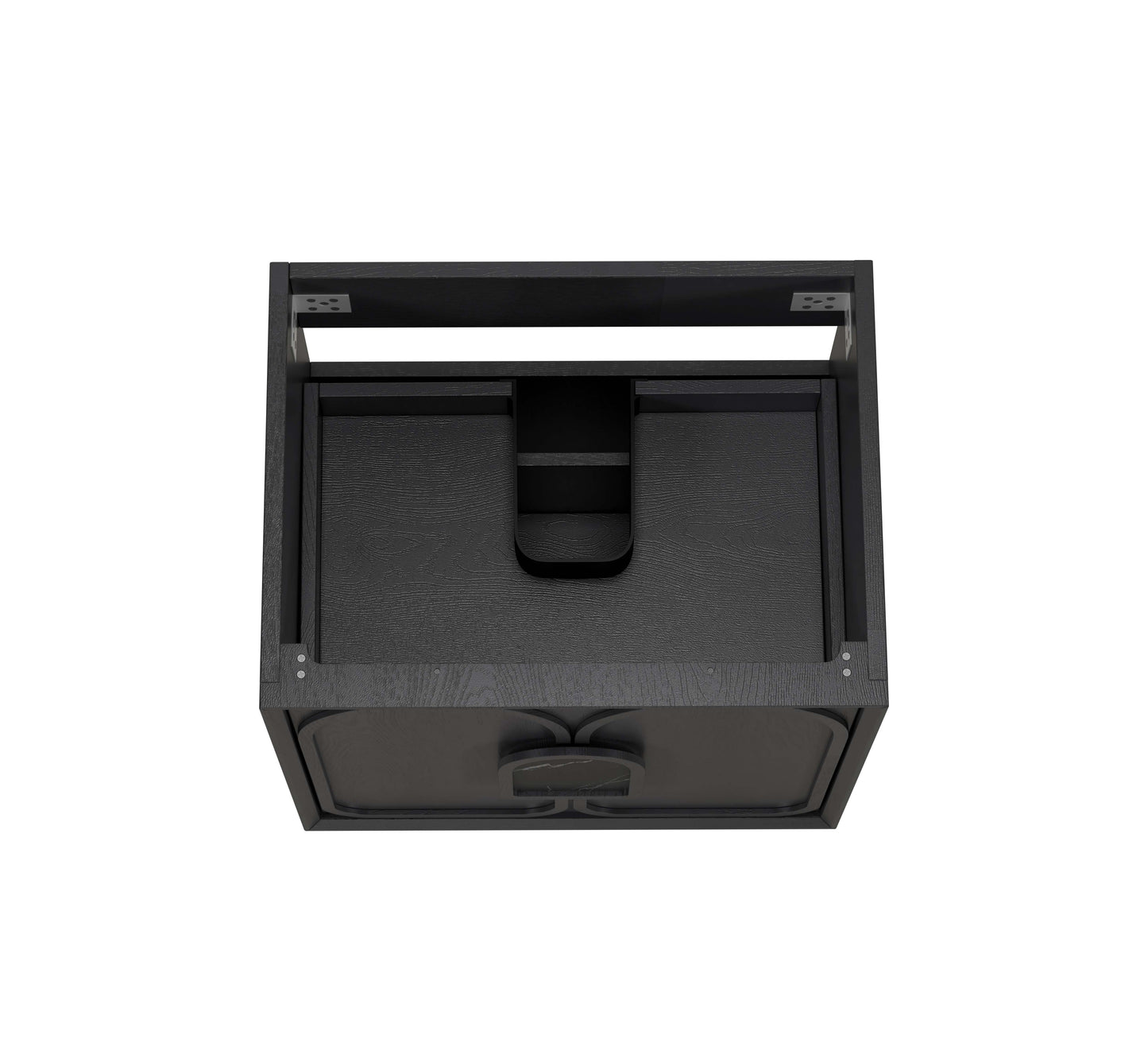 Laguna 600mm Black American Oak Wall Hung Cabinet Only