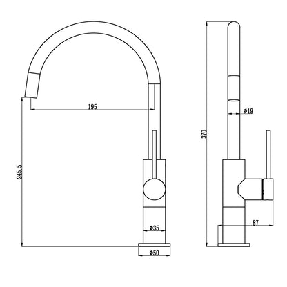 Brushed Nickel Standard Kitchen Mixer