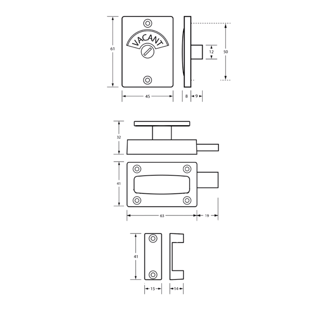 100A Series Lock and Indicator Set – With Screw Fixings