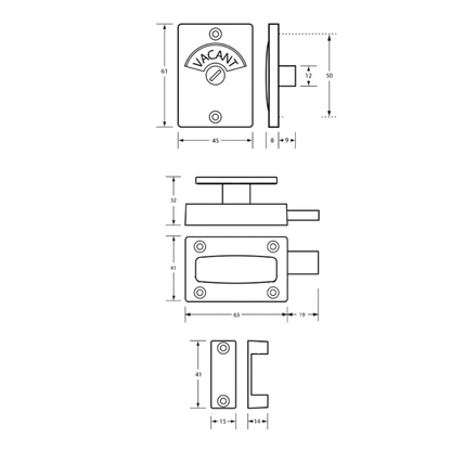 100A Series Lock and Indicator Set – With Screw Fixings