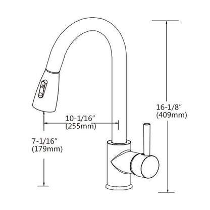 Chrome Pull Out Kitchen Mixer