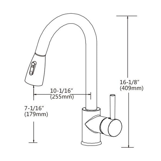 Chrome Pull Out Kitchen Mixer