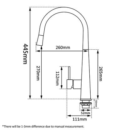 Brushed Nickel Pull Out Kitchen Mixer