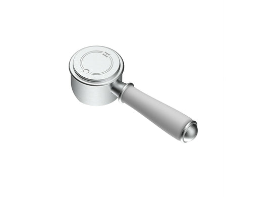 Clasico Gooseneck Basin Mixer Ceramic handle  in Brushed Nic