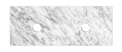 Natural Carrara Marble 1200x465x18 Top Double Bowl