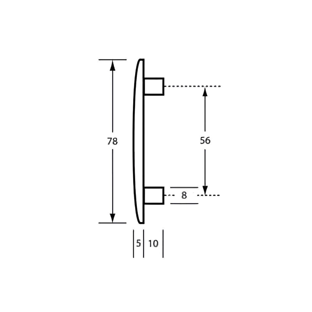 106 Concealed Fix Face Plates (Each) – to suit 106C Gravity Hinge, 207C Gravity Hinge, 301 Gravity Hinge and Moda Spring Hinge