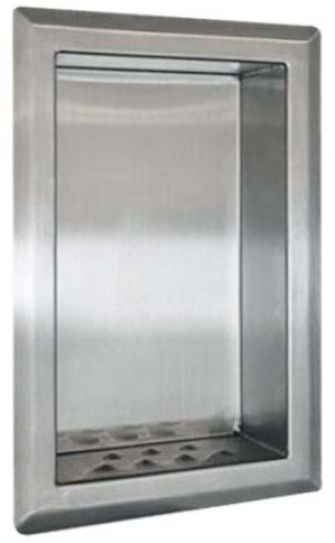 200mm W  Recessed Recessed Shampoo Shelf - 200mm W x 300mm H x 82.7mm D - Satin