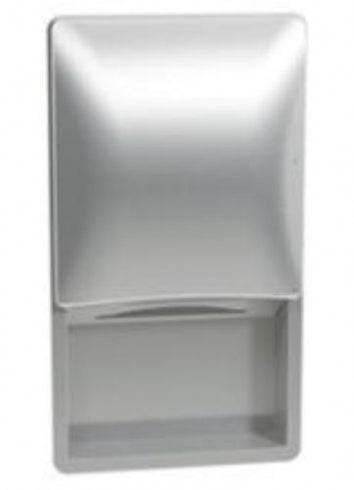 435mm W  Recessed Manual Roll Paper Towel Dispenser - 435mm W x 778mm H x 318mm D - Satin