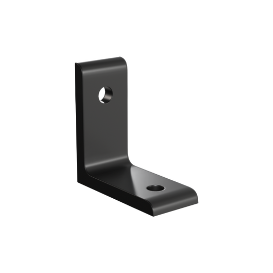 121 Aluminum Angle Bracket – 6mm thick bracket with 6mmØ countersunk hole -  Designer Black